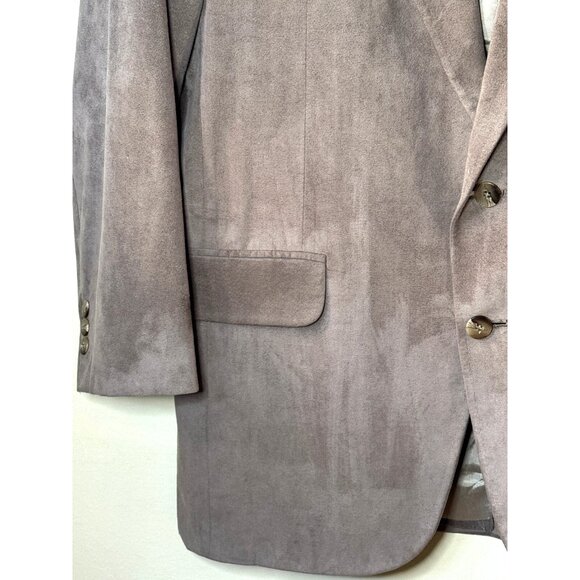 VTG Orvis Mens Suede Leather Blazer Jacket 42L Light Brown 90s Western Ranch USA - Picture 4 of 15